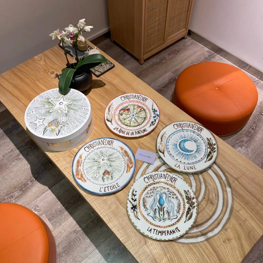 CHRISTIAN DIOR Set of 4 Dinner Plates (La Roue De La Fortune)