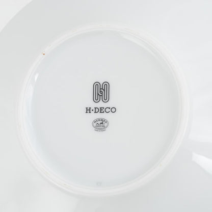 Hermes H Deco Coffee Cup & Saucer White & Black