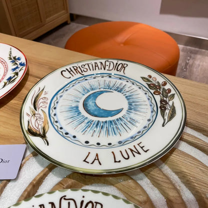 CHRISTIAN DIOR Set of 4 Dinner Plates (La Roue De La Fortune)