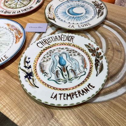 CHRISTIAN DIOR Set of 4 Dinner Plates (La Roue De La Fortune)